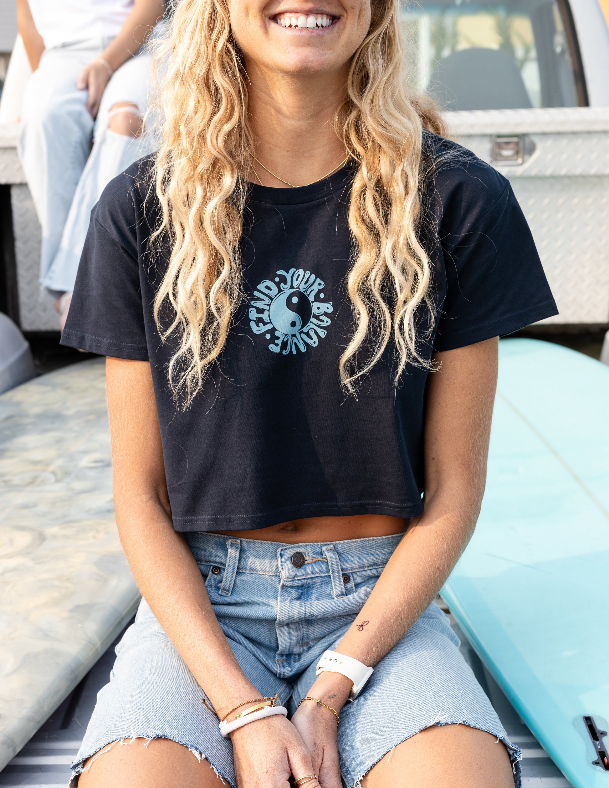 Find Your Balance Crop Tee
