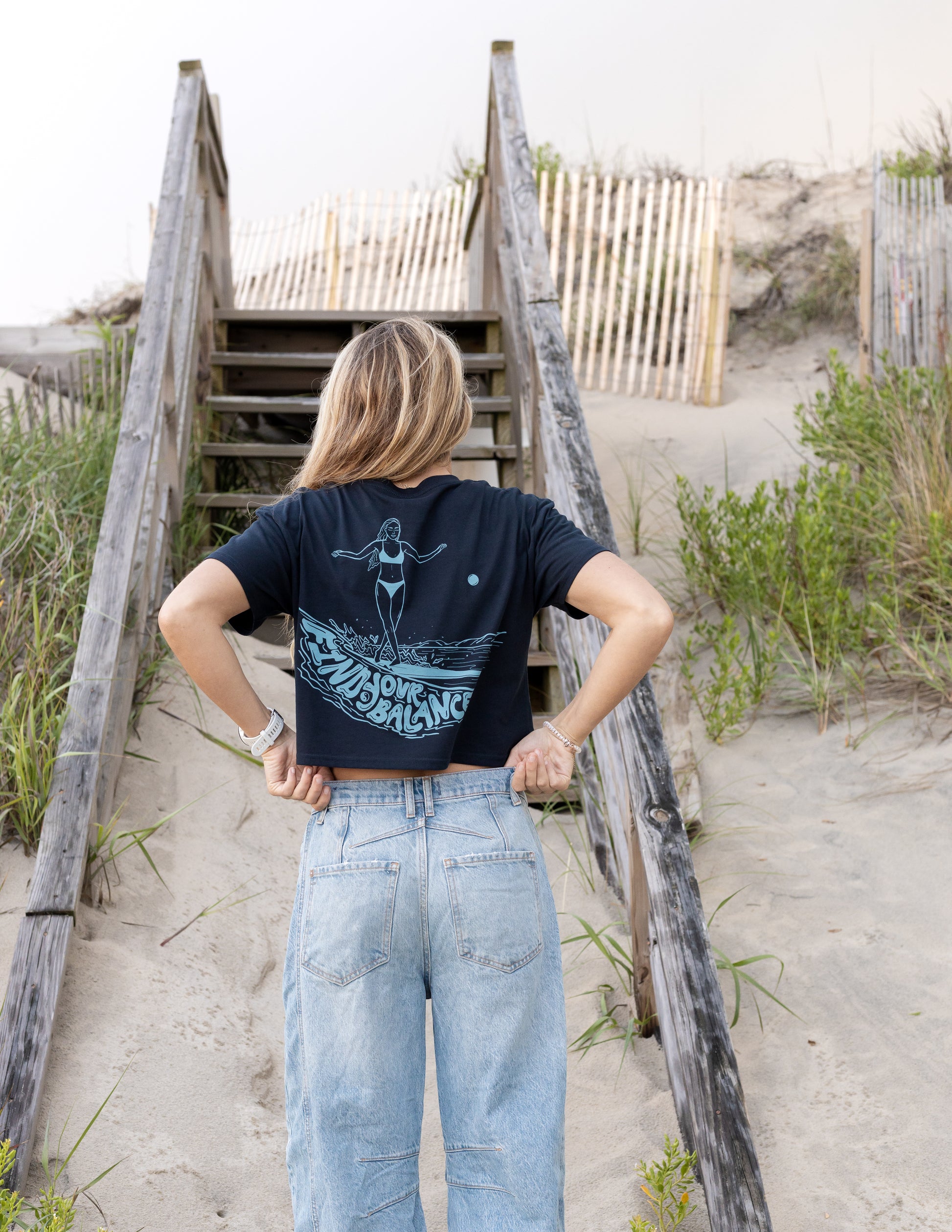 Find Your Balance Crop Tee
