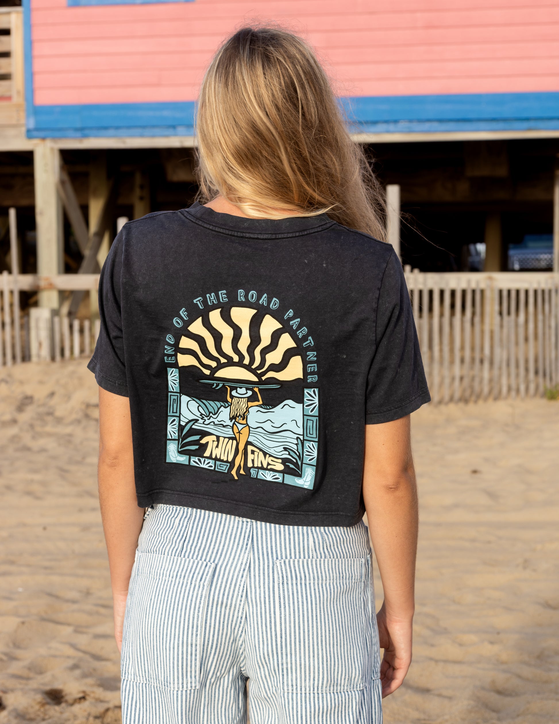 End Of The Road Partner Premium Stone Wash Crop