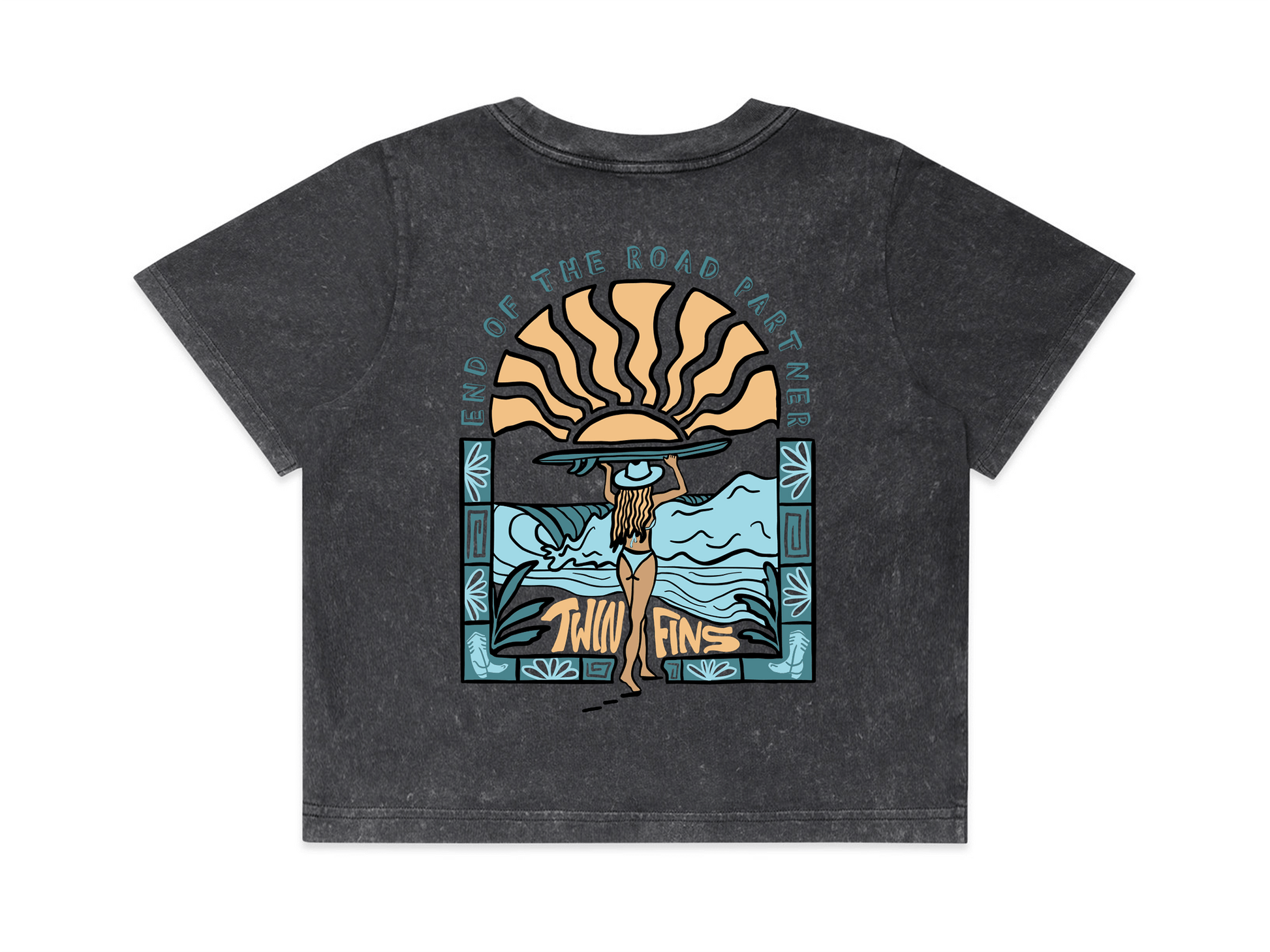 End Of The Road Partner Premium Stone Wash Crop