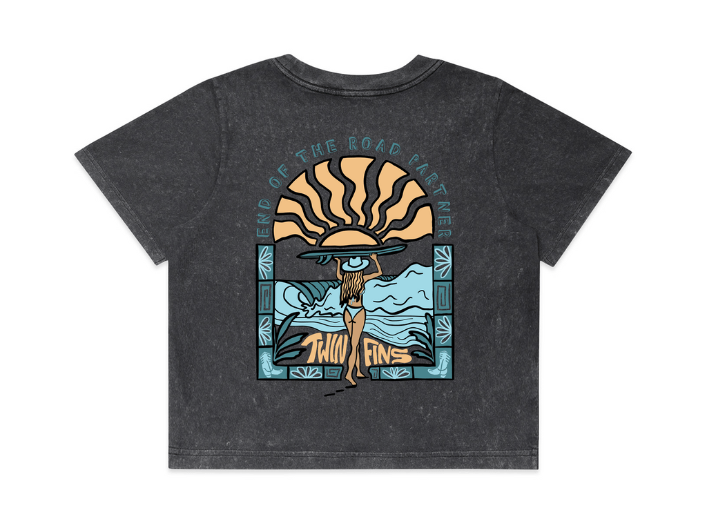 End Of The Road Partner Premium Stone Wash Crop